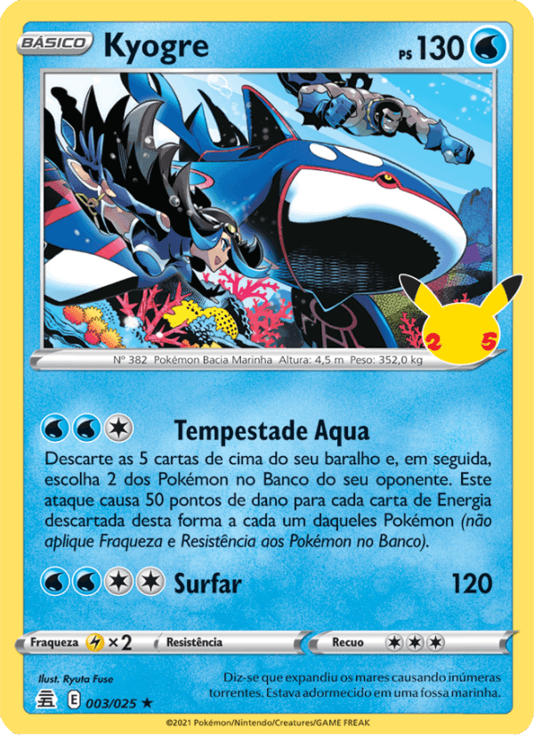 Kyogre, carte 3 de Celebrações