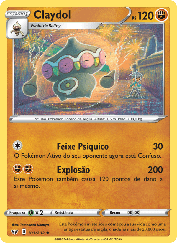 Claydol, carta 103 de Espada e Escudo