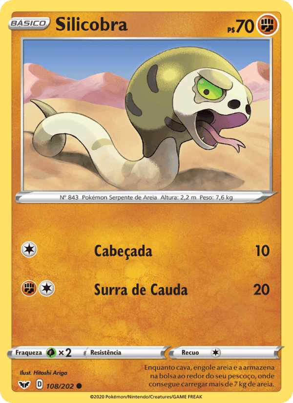 Silicobra, carta 108 de Espada e Escudo