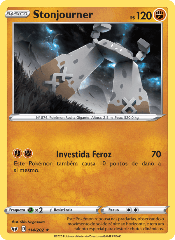 Stonjourner, carta 114 de Espada e Escudo