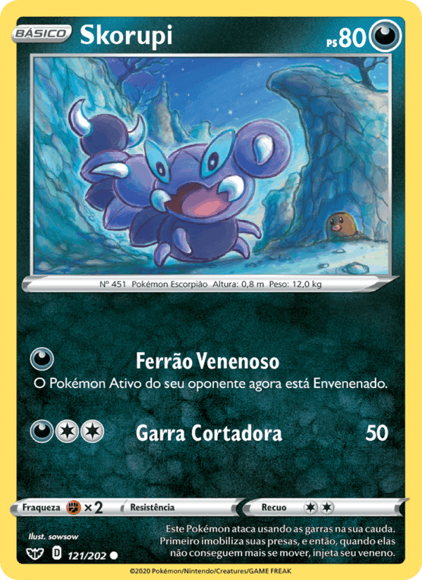 Skorupi, carta 121 de Espada e Escudo