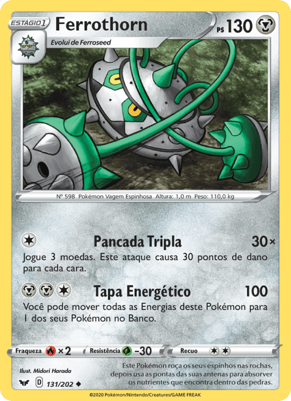 Ferrothorn, carta 131 de Espada e Escudo