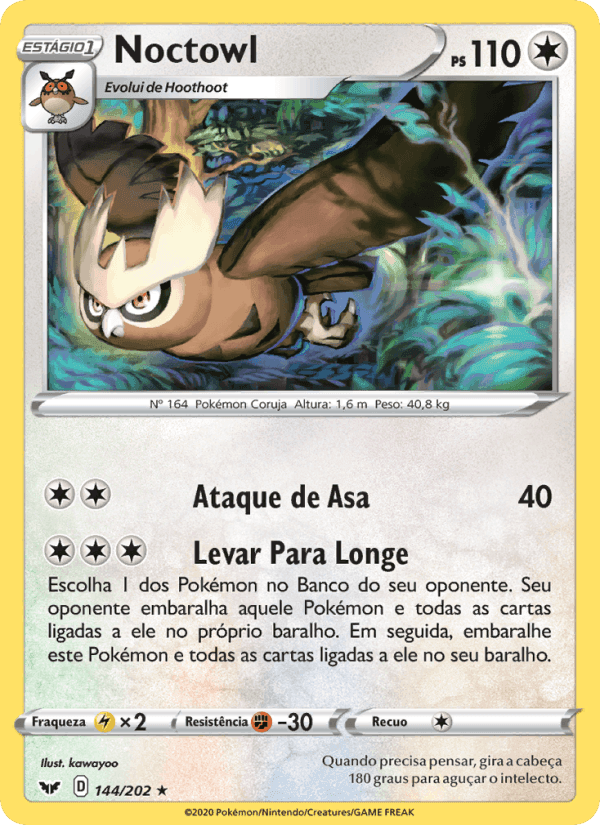 Noctowl, carta 144 de Espada e Escudo
