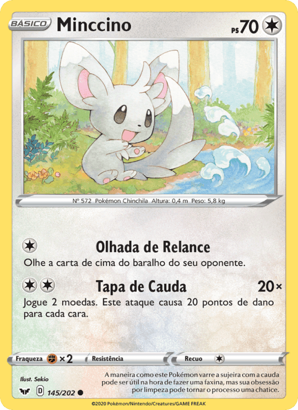 Minccino, card 145 from Espada e Escudo