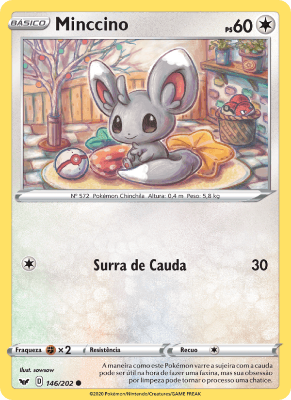Minccino, card 146 from Espada e Escudo