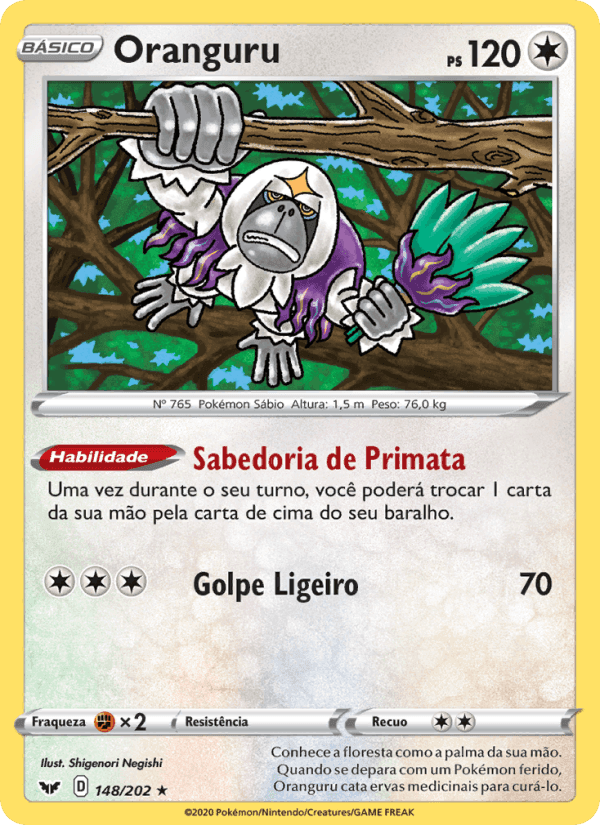 Oranguru, carta 148 de Espada e Escudo