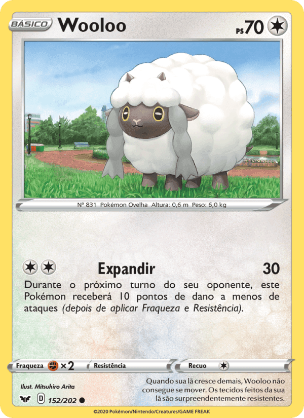 Wooloo, card 152 from Espada e Escudo