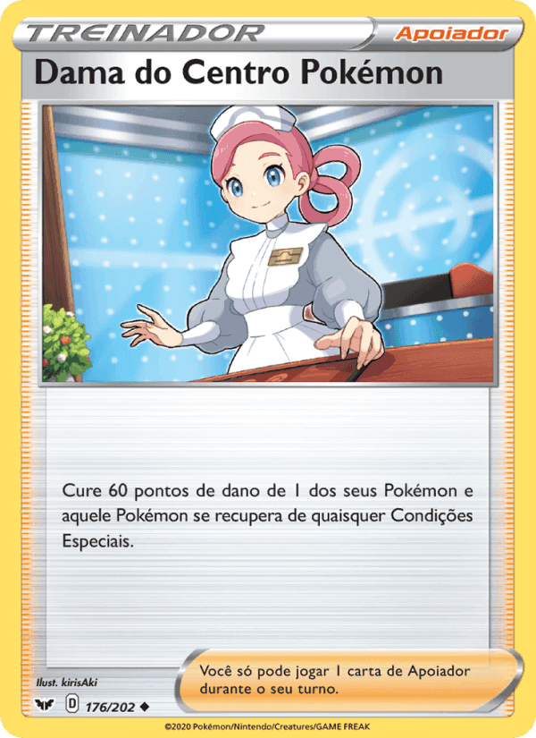 Dama do Centro Pokémon, carta 176 de Espada e Escudo