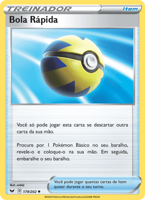 Bola Rápida, card 179 from Espada e Escudo