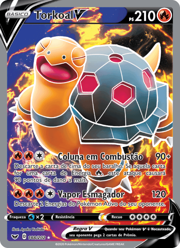 Torkoal V, carta 188 de Espada e Escudo