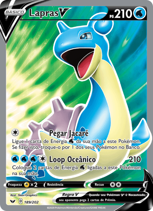 Lapras V, carta 189 di Espada e Escudo