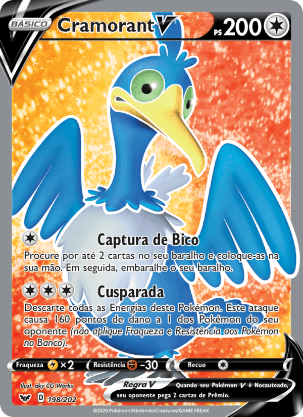 Cramorant V, carta 198 de Espada e Escudo