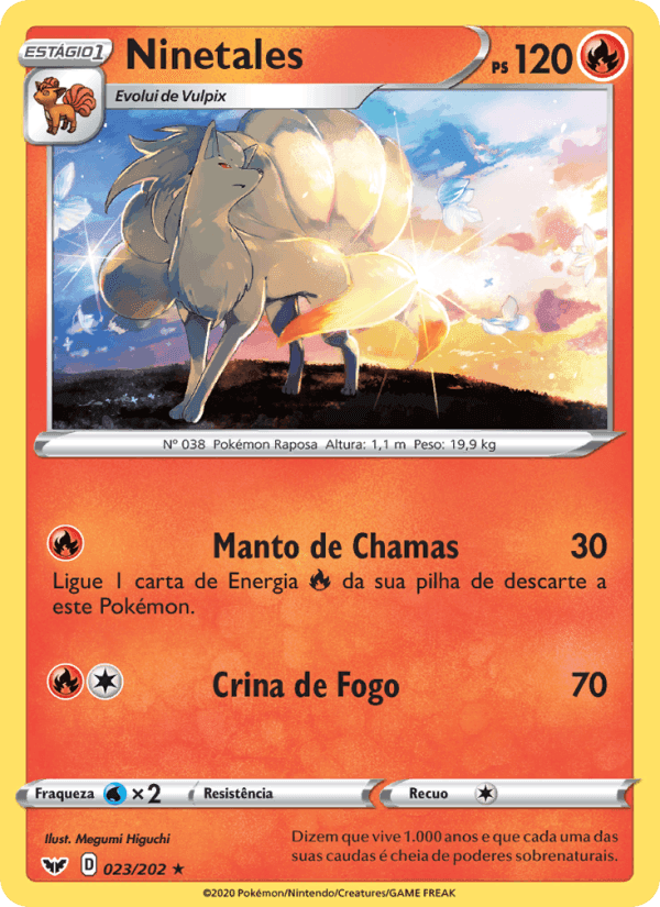 Ninetales, carta 23 di Espada e Escudo