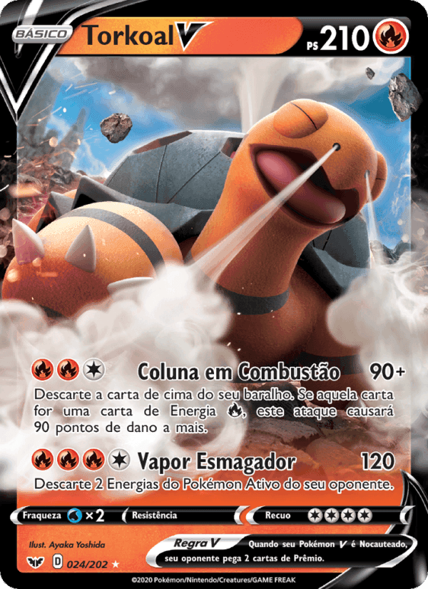 Torkoal V, carta 24 di Espada e Escudo