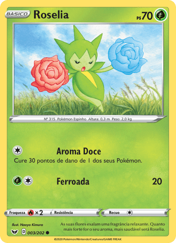 Roselia, carta 3 di Espada e Escudo