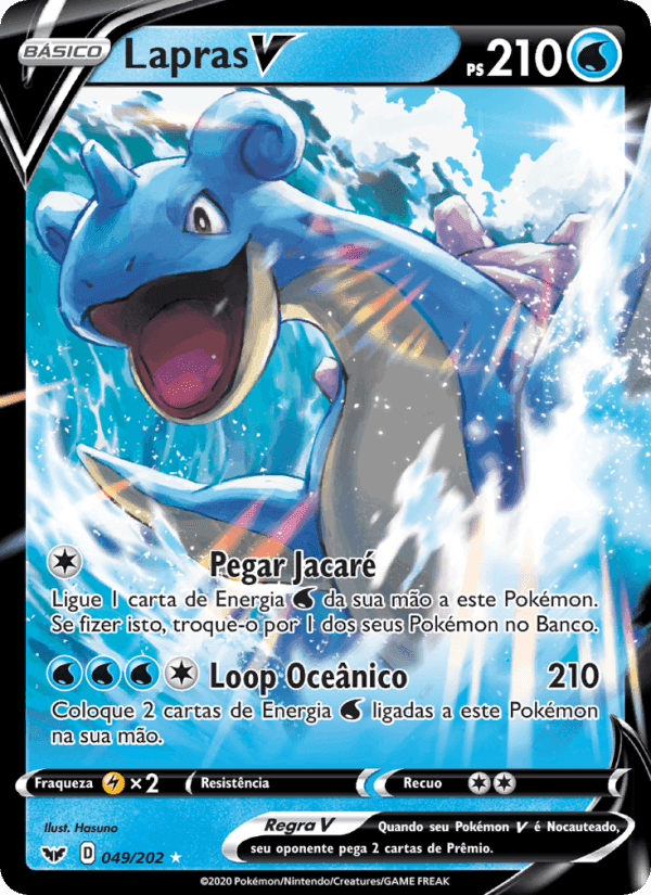 Lapras V, carta 49 de Espada e Escudo