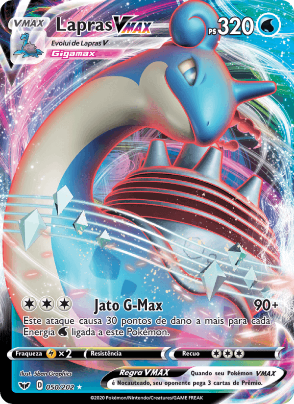 Lapras VMAX, carta 50 di Espada e Escudo