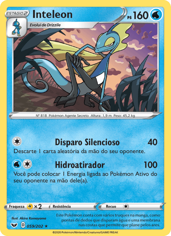 Inteleon, card 59 from Espada e Escudo