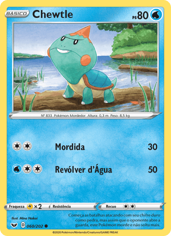 Chewtle, card 60 from Espada e Escudo