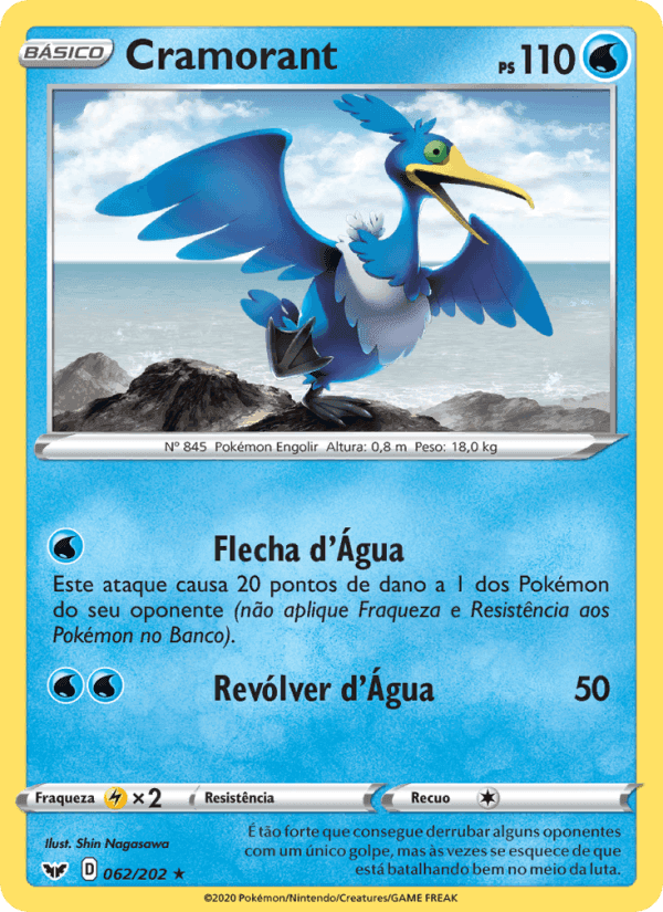 Cramorant, carta 62 de Espada e Escudo