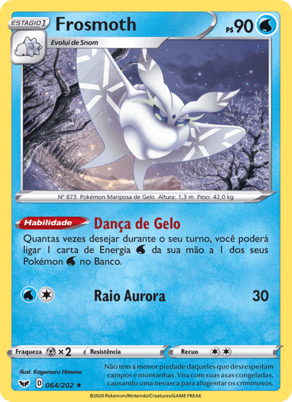 Frosmoth, card 64 from Espada e Escudo