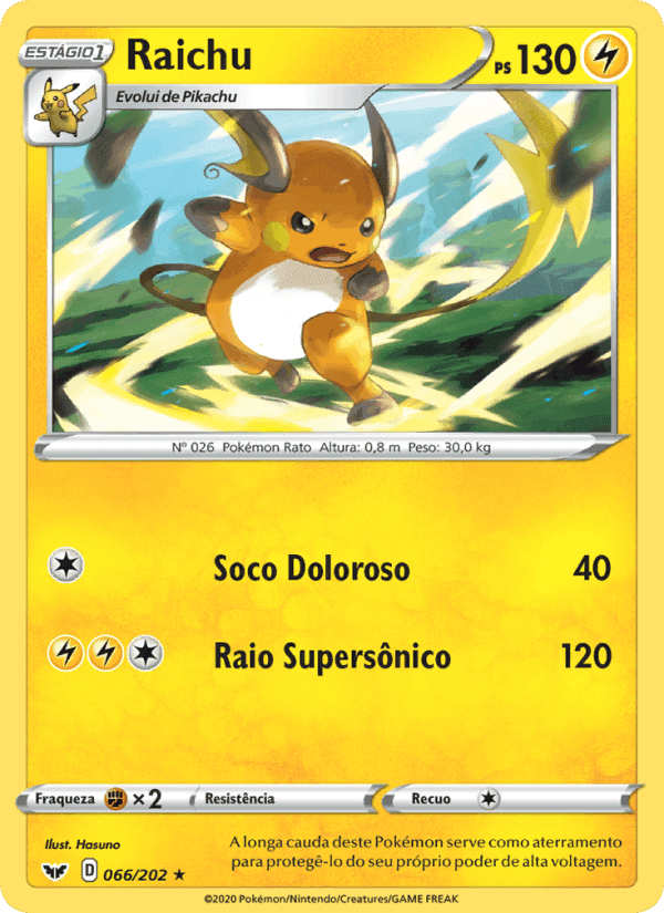 Raichu, card 66 from Espada e Escudo