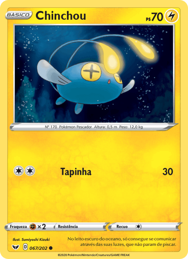 Chinchou, carta 67 de Espada e Escudo