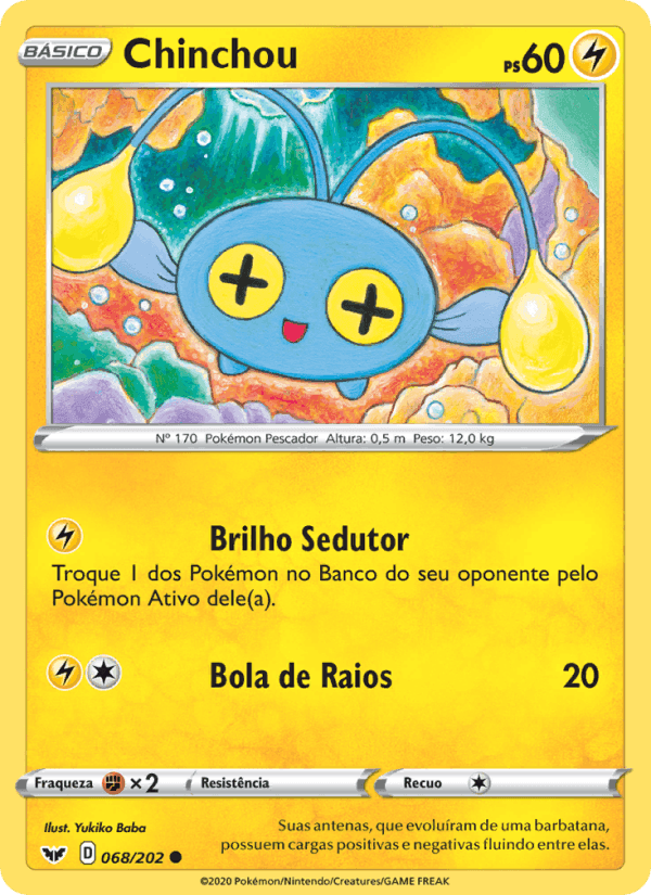 Chinchou, card 68 from Espada e Escudo
