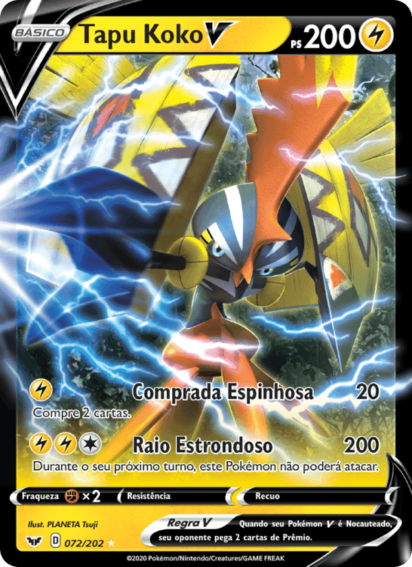 Tapu Koko V, carta 72 de Espada e Escudo
