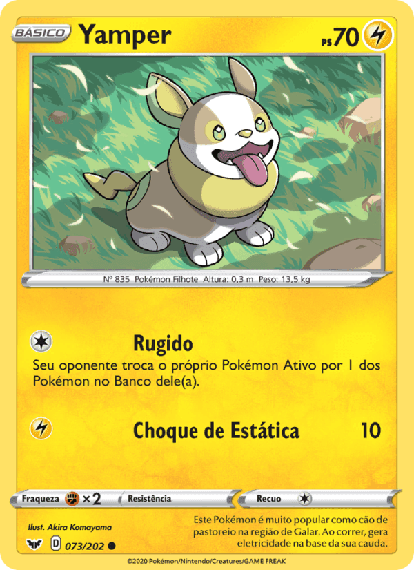 Yamper, carta 73 de Espada e Escudo