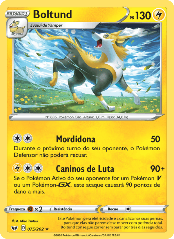 Boltund, carta 75 de Espada e Escudo