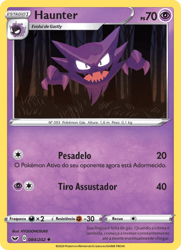 Haunter, card 84 from Espada e Escudo