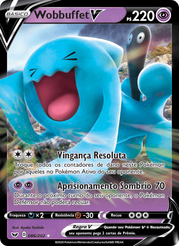 Wobbuffet V, carta 86 di Espada e Escudo