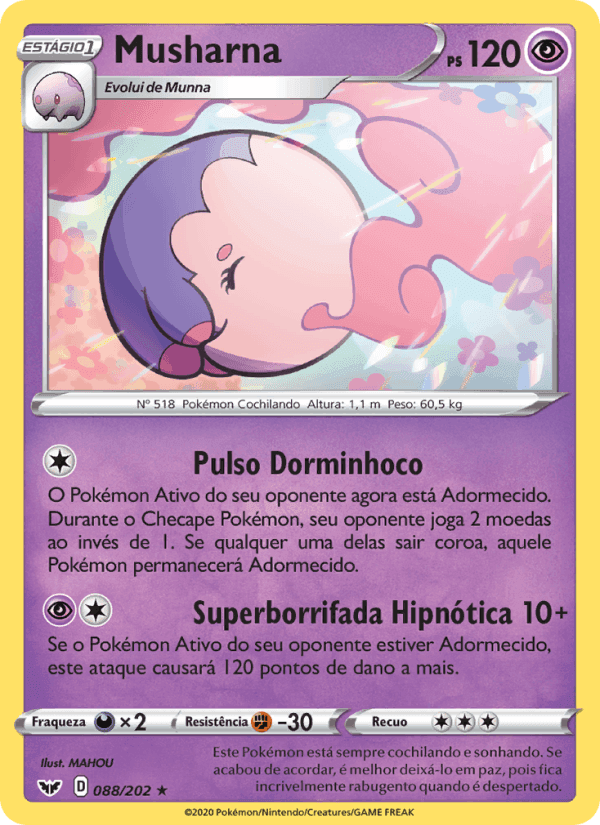 Musharna, carta 88 de Espada e Escudo