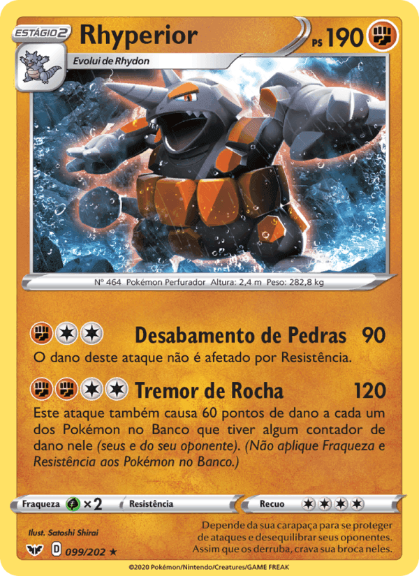 Rhyperior, carte 99 de Espada e Escudo