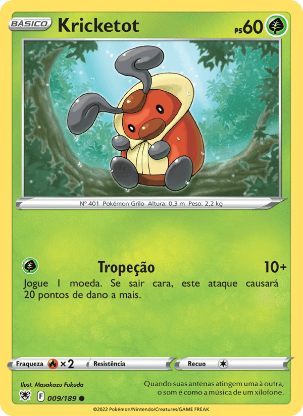 Kricketot, carta 009 de Estrelas Radiantes