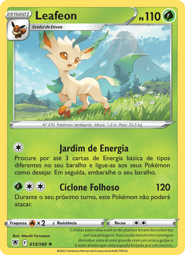 Leafeon, carta 013 di Estrelas Radiantes