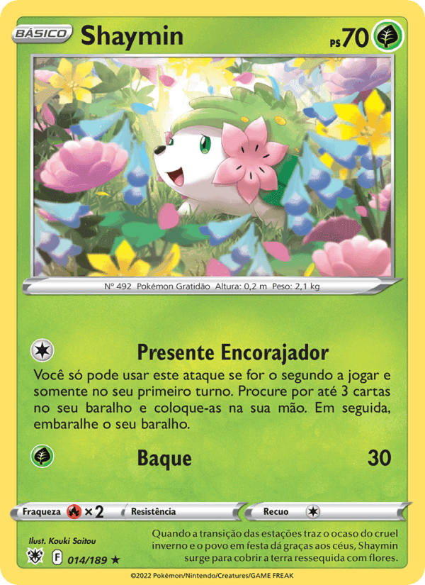 Shaymin, carta 014 de Estrelas Radiantes