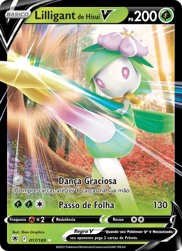 Lilligant de Hisui V, carte 017 de Estrelas Radiantes