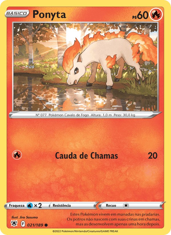 Ponyta, carte 021 de Estrelas Radiantes