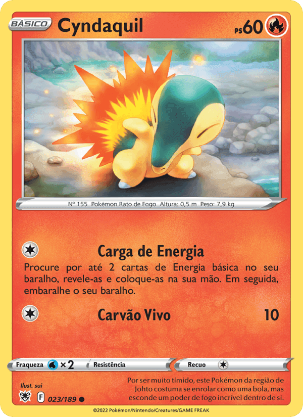 Cyndaquil, carta 023 de Estrelas Radiantes