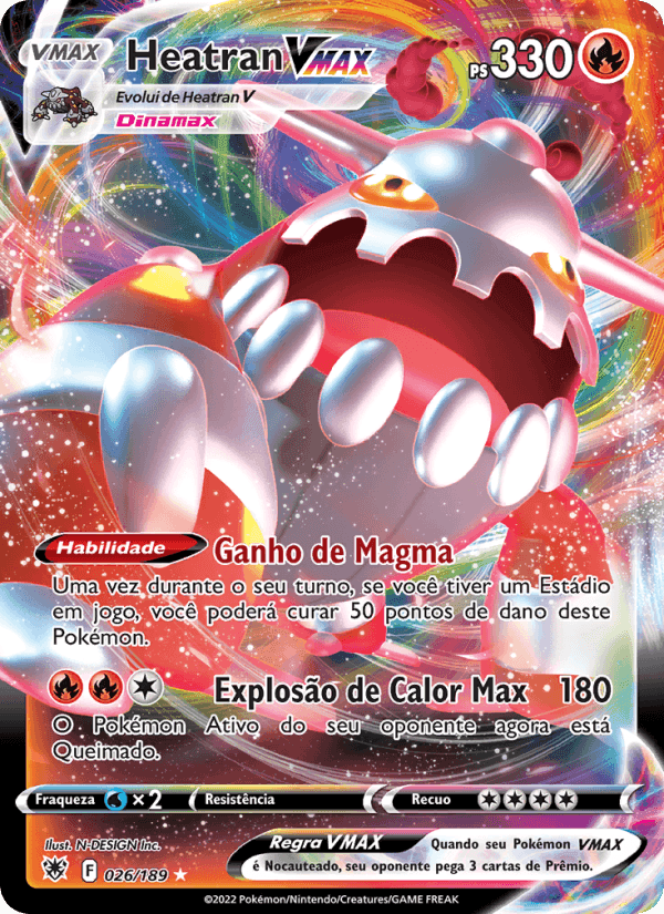Heatran VMAX, carte 026 de Estrelas Radiantes