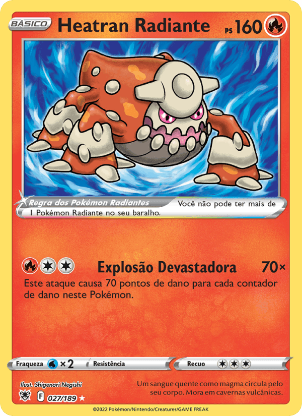 Heatran Radiante, carta 027 di Estrelas Radiantes