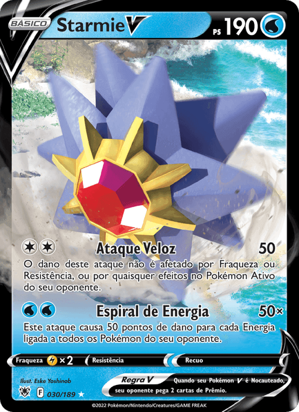 Starmie V, carta 030 de Estrelas Radiantes