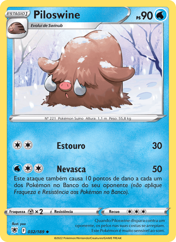 Piloswine, carte 032 de Estrelas Radiantes