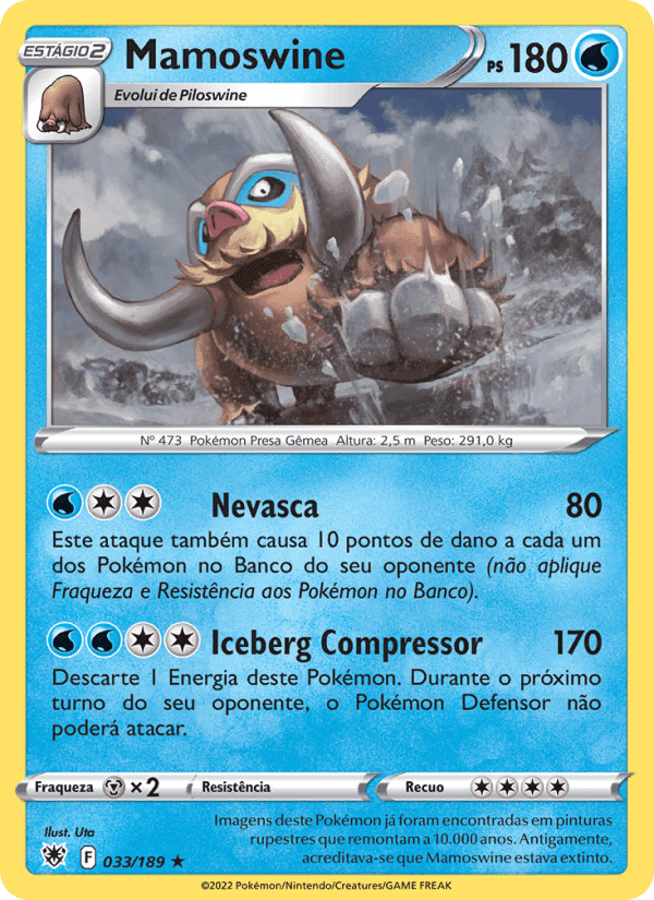 Mamoswine, carta 033 de Estrelas Radiantes