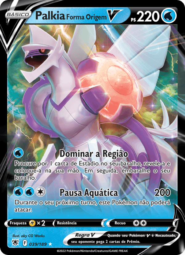 Palkia Forma Origem V, carta 039 de Estrelas Radiantes