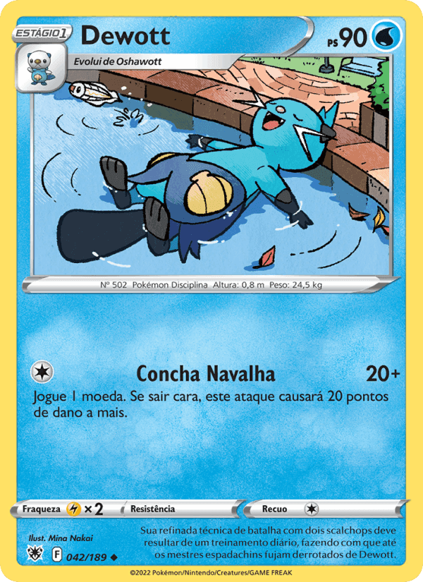 Dewott, carta 042 di Estrelas Radiantes