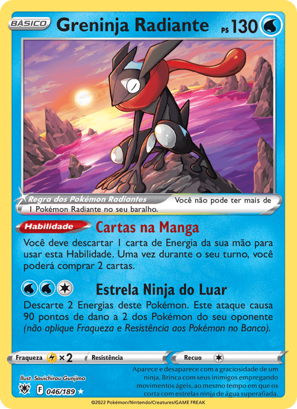 Greninja Radiante, carta 046 de Estrelas Radiantes