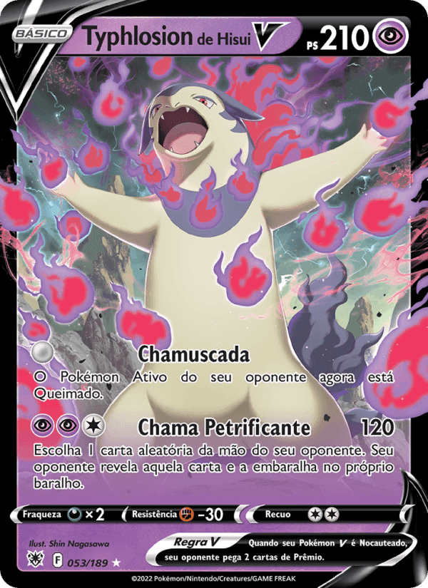 Typhlosion de Hisui V, carta 053 de Estrelas Radiantes